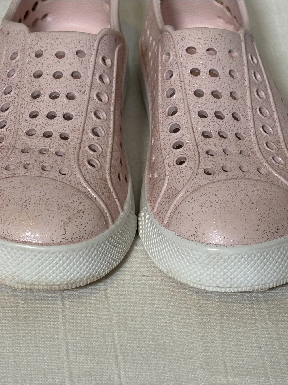 Lily & Dan Glitter Lightweight Slip On Water Shoes-Pink- Little Girls Size 11-12
